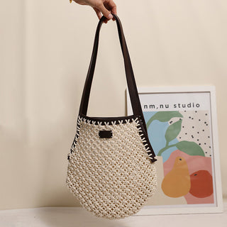 Geometric Design Resort Style Weave Bag