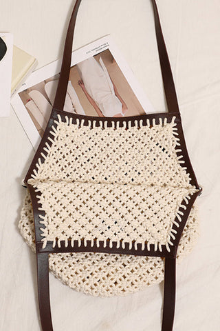 Geometric Design Resort Style Weave Bag