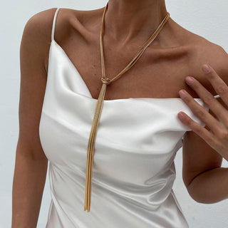 Fashion Knot Tassel Long Necklace