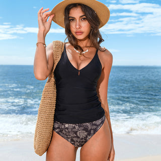 Tummy Control Printed Tankini Set