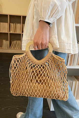 Fashion Hollow Design Weave Handbag