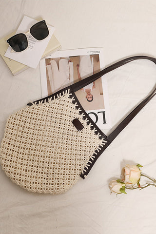 Geometric Design Resort Style Weave Bag