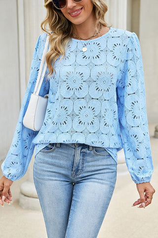 Solid Color Halter Neck Hollow Casual Top