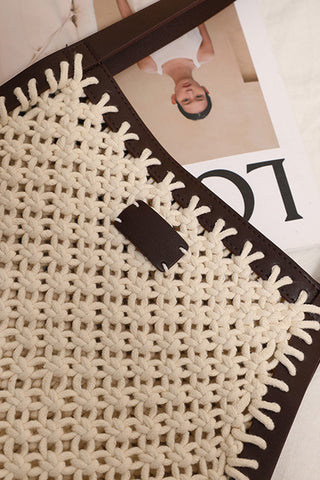 Geometric Design Resort Style Weave Bag