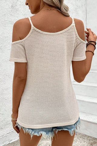 Lace Patchwork Solid Off-Shoulder Casual Top