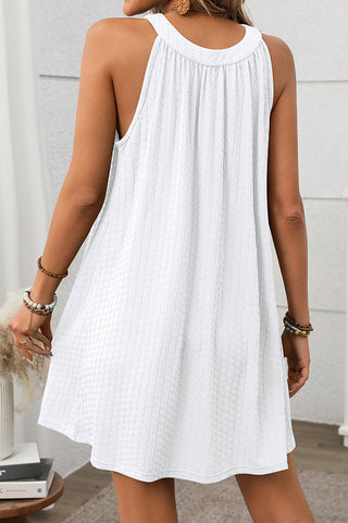 Fashion Solid Color Round Neck Casual Dress