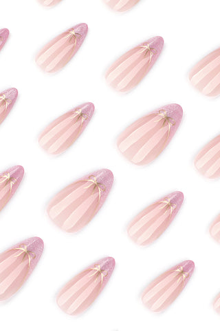 French-style Simple Bow False Nail Tips