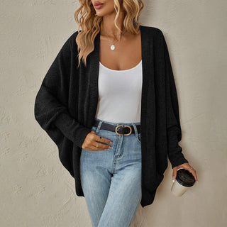 Fashion Bat Sleeve Loose Knit Cardigan