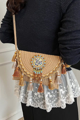 Bohemian Ethnic Style Tassel Woven Bag