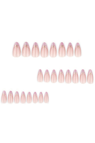 French-style Simple Bow False Nail Tips