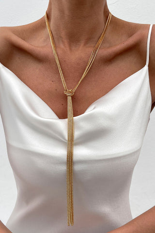 Fashion Knot Tassel Long Necklace