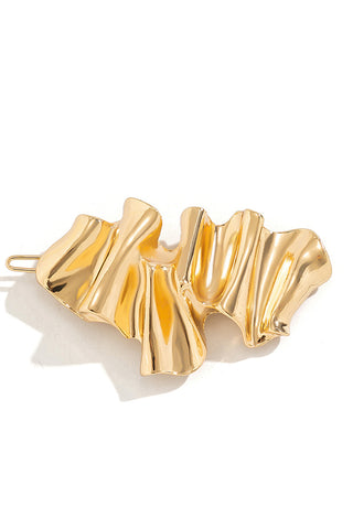 Solid Color Irregular Pleated Hair Clip