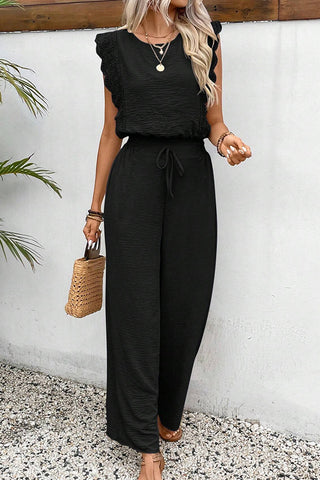 Fashion Solid Sleeveless Casual Two Piece Set