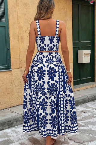 Resort Style Printed Smocked Two Piece Set