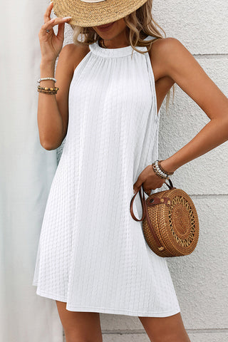Fashion Solid Color Round Neck Casual Dress
