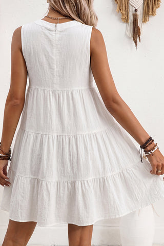 Solid Color Cowl Neck Casual Mini Dress