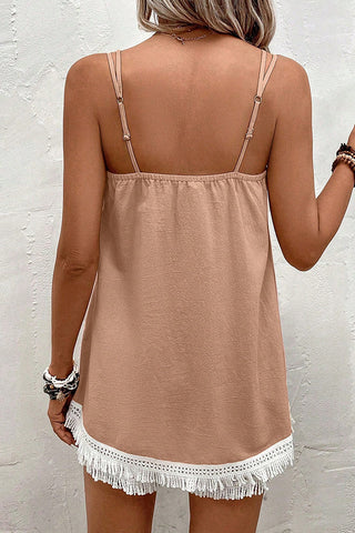 Resort Style Color Block Tassel Two Piece Set