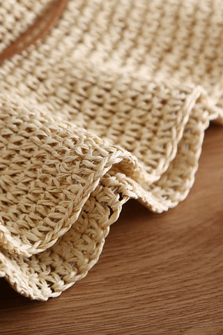 Fashion Women Color Block Weave Hats