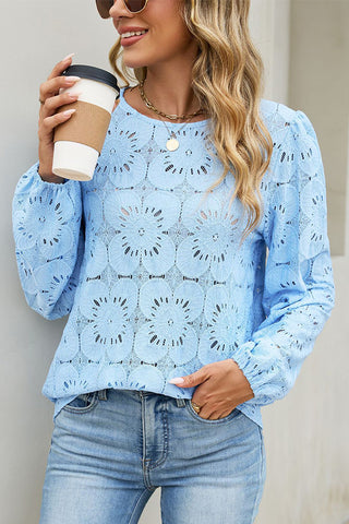 Solid Color Halter Neck Hollow Casual Top
