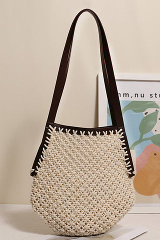 Geometric Design Resort Style Weave Bag