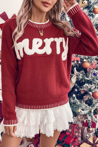 Christmas Vintage Style Round Neck Sweater