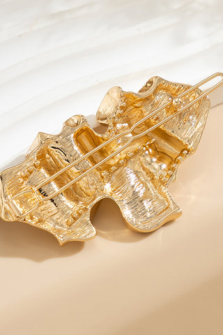 Solid Color Irregular Pleated Hair Clip