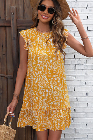 Fashion Printed Round Neck Casual Dress