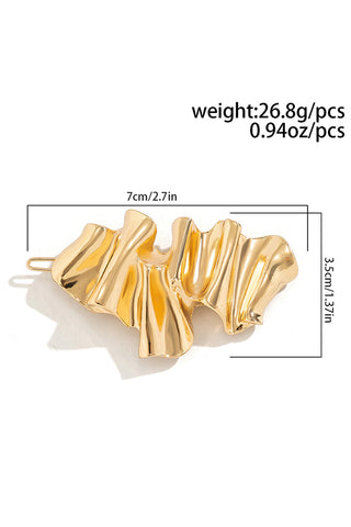 Solid Color Irregular Pleated Hair Clip
