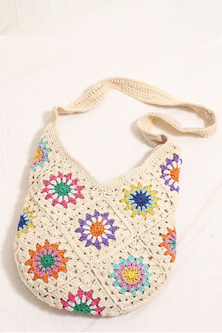 Ethnic Style Colorful Hollow Weave Bag