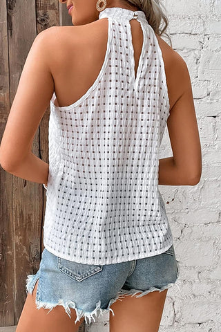 Fashion Solid Color Halter Neck Casual Tops