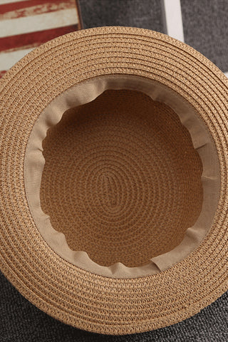 Fashion Retro Color Block Weave Hats