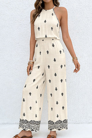 Halter Neck High Waist Casual Jumpsuits