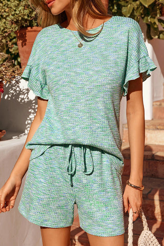 Fashion Round Neck Casual Two Piece Set