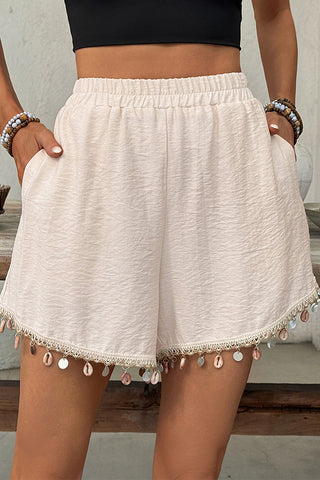 Bohemia Style High Waist Solid Casual Shorts