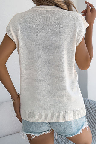 Fashion Solid Color Knitting Casual Tops