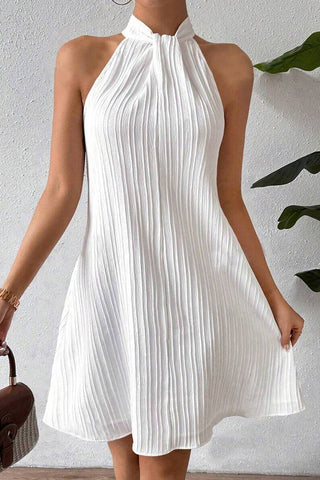 Fashion Solid Color Sleeveless Casual Mini Dress