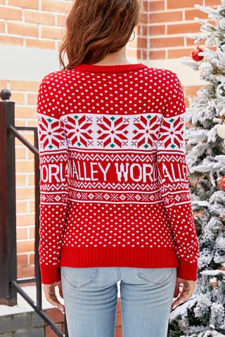 Merry Christmas Cute Round Neck Sweater