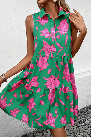 Fashion Floral Print Casual Mini Dress