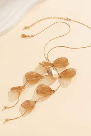 Vintage Ginkgo Biloba Leaves Necklace