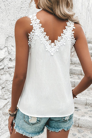 V Neck Solid Color Patchwork Casual Tops