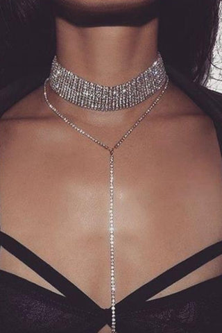 Diamond Multi-layer Design Necklace