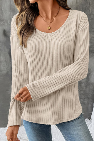 Lace Hollow Back Color Block Casual Tops