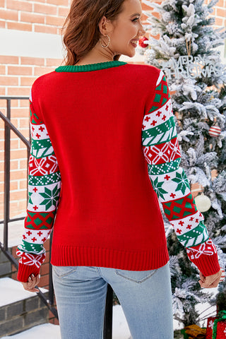 Merry Christmas Cute Round Neck Sweater
