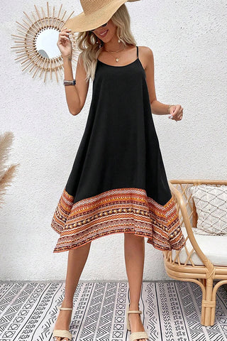 Irregular Ethnic style Casual Mini Dress