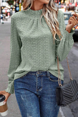 Fashion Solid Color Long Sleeve Casual Tops