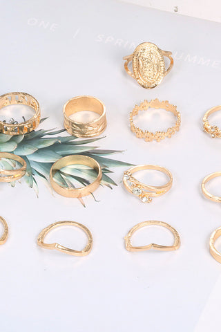 13PCS Simple Alloy Ring