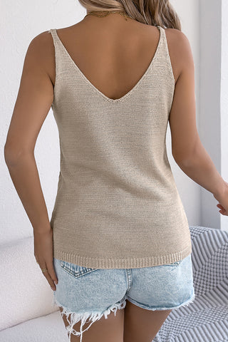 Fashion Knitting Button Casual Tops
