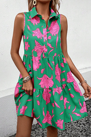 Fashion Floral Print Casual Mini Dress