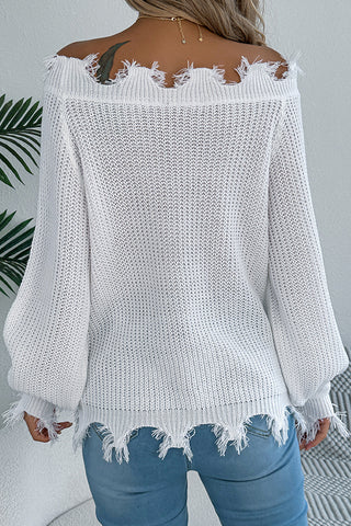 beachsissi Fashion Off The Shoulder Solid Color Knitting Tops