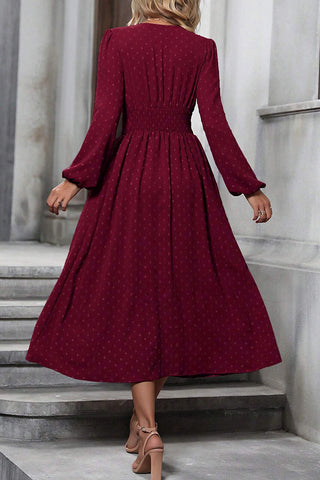 Fashion V Neck High Waist Maxi Dress